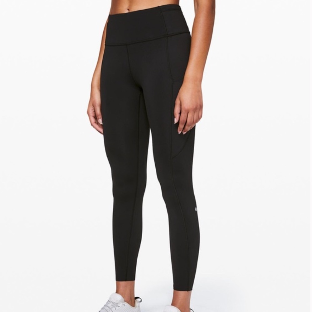 Lululemon Fast and Free Leggings Black Sz 6